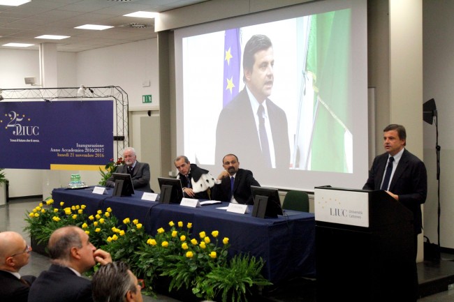 castellanza - liuc - ministro calenda all'inaugurazione anno acc